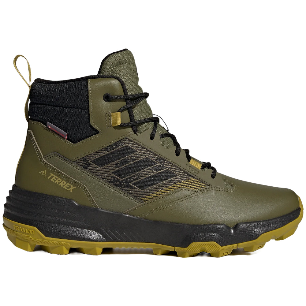 adidas Men's TERREX Unity Leather Mid COLD.RDY Hiking Boots - Focus Olive (IF4988)