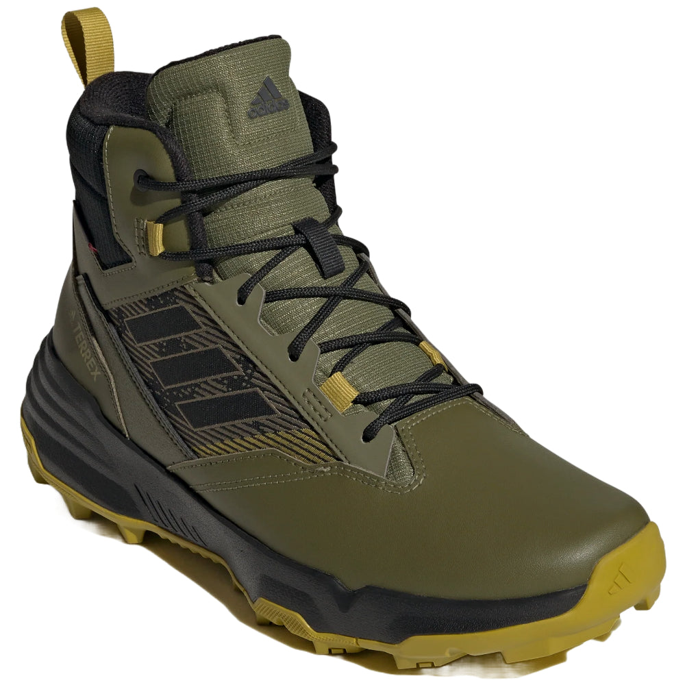 adidas Men's TERREX Unity Leather Mid COLD.RDY Hiking Boots - Focus Olive (IF4988)