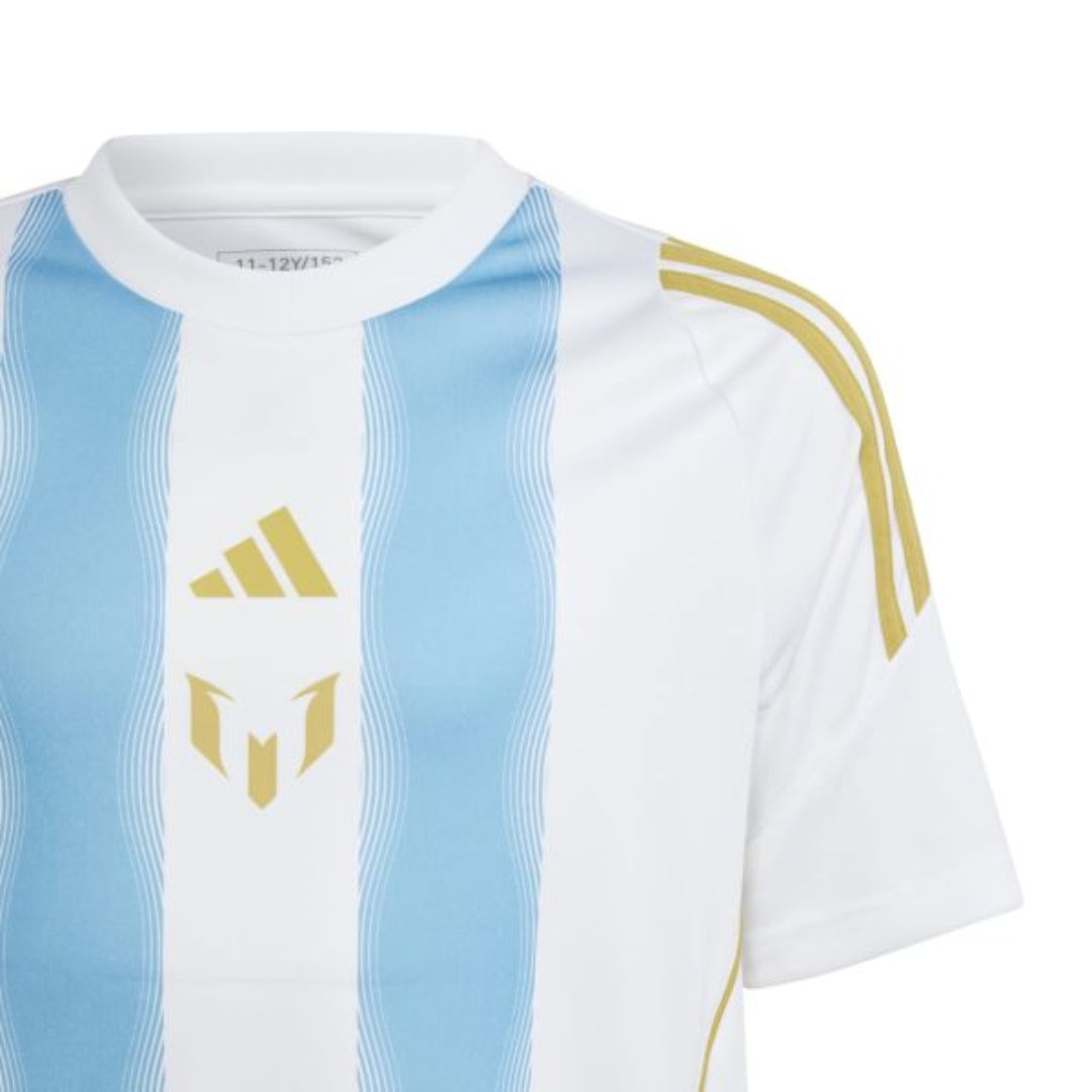 adidas Youth Messi Training Jersey - White / Sky Blue & Blue (IS6470 / IS6471)