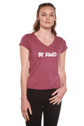 Be Kind Bamboo V-Neck Cap Sleeve T-Shirt