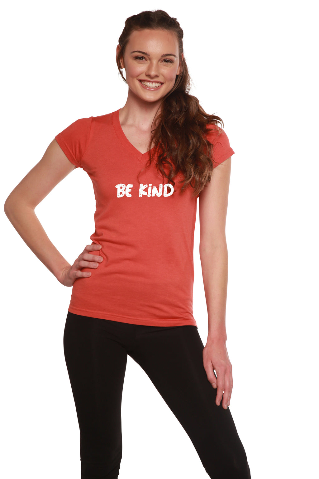 Be Kind Bamboo V-Neck Cap Sleeve T-Shirt