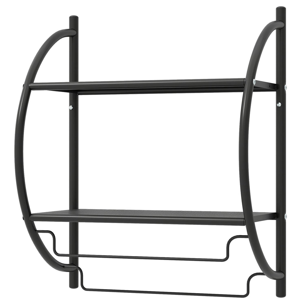 2-Tier Wall-Mounted Bathroom Towel Rack