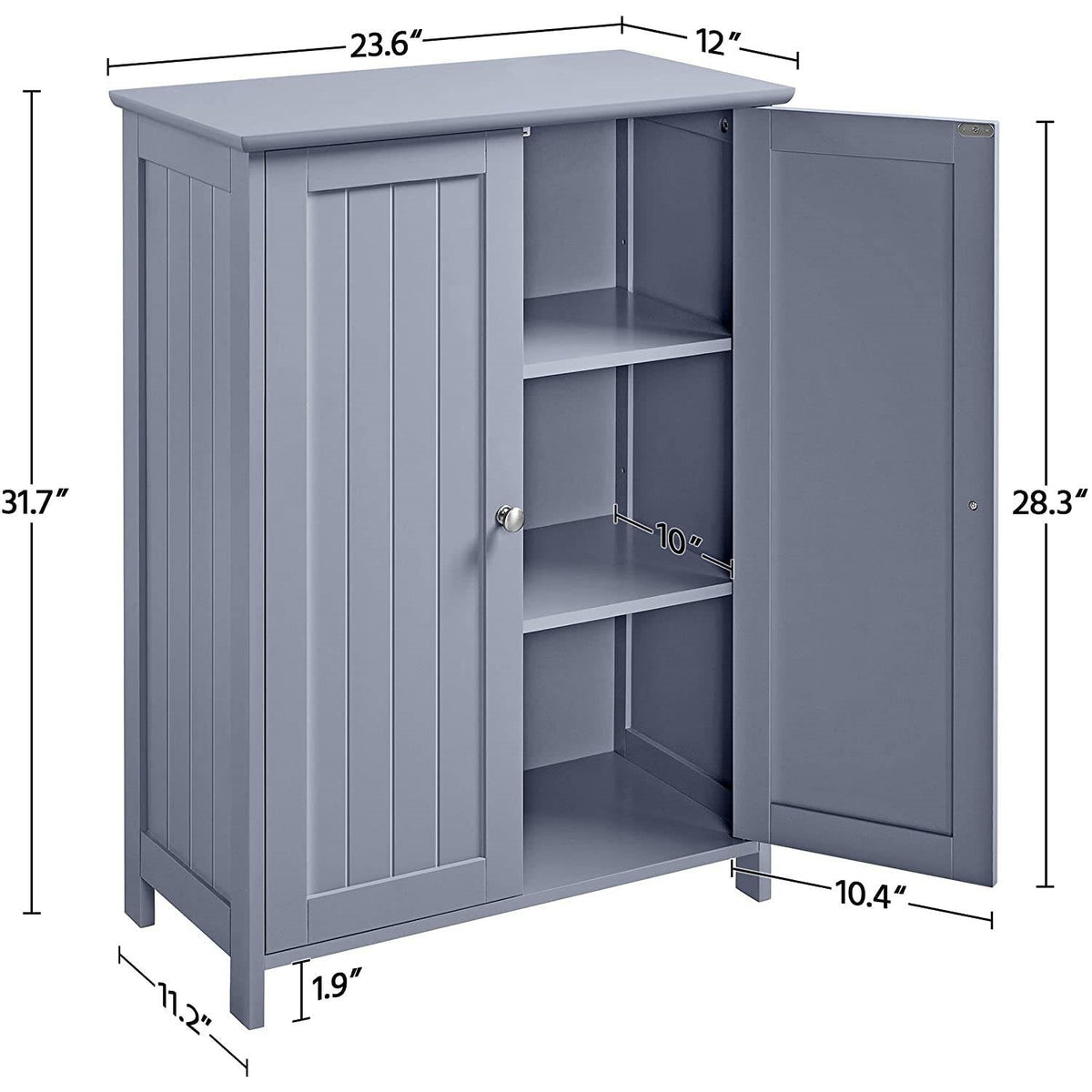 2-Door Freestanding Floor Cabinet