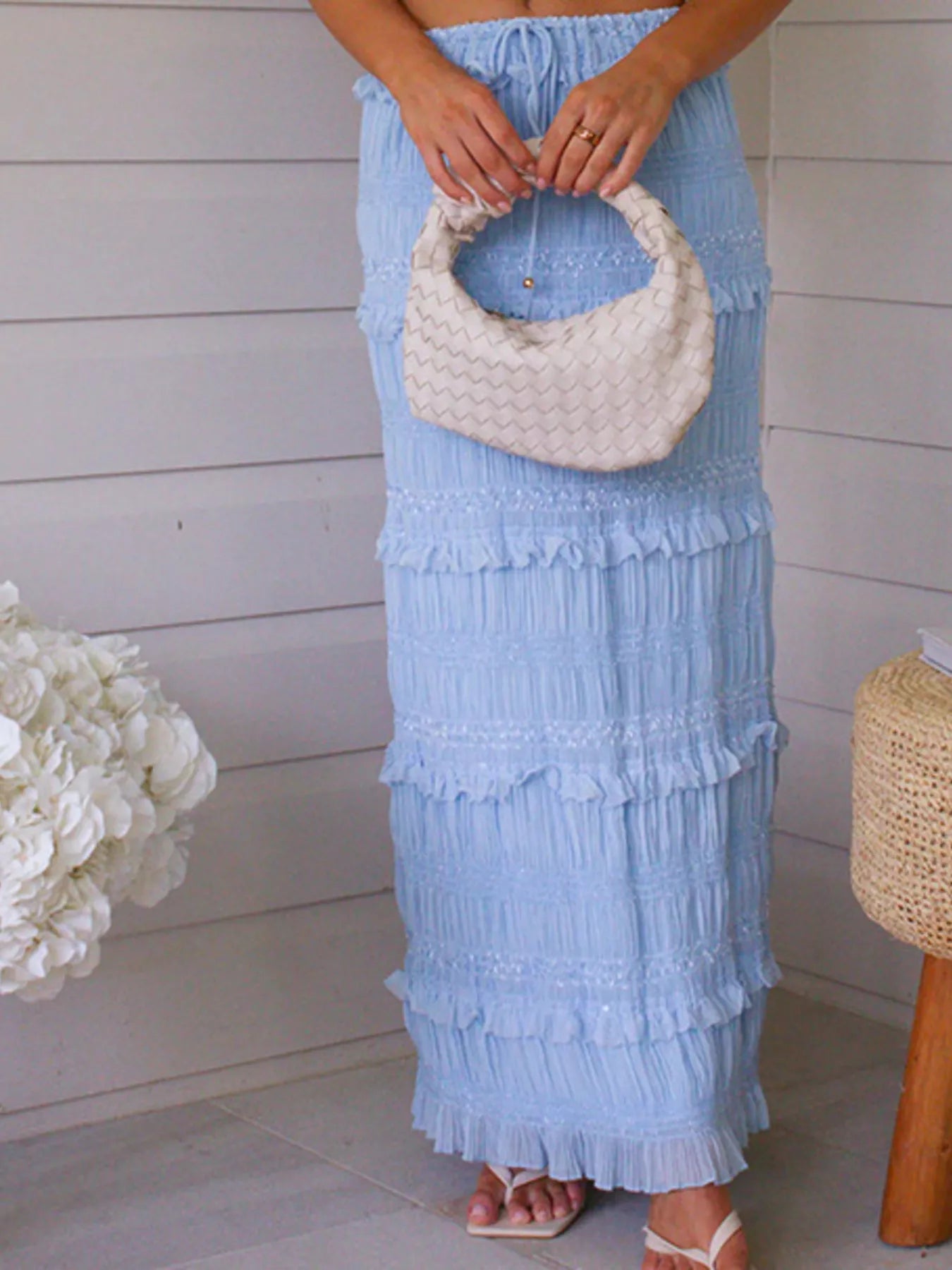 Smocked Halter Top & Maxi Skirt Matching Set