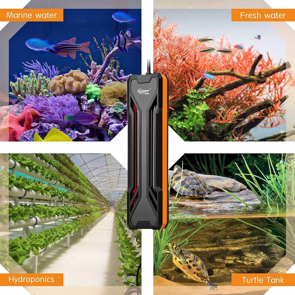 Product image with various aquatic and hydroponic settings.