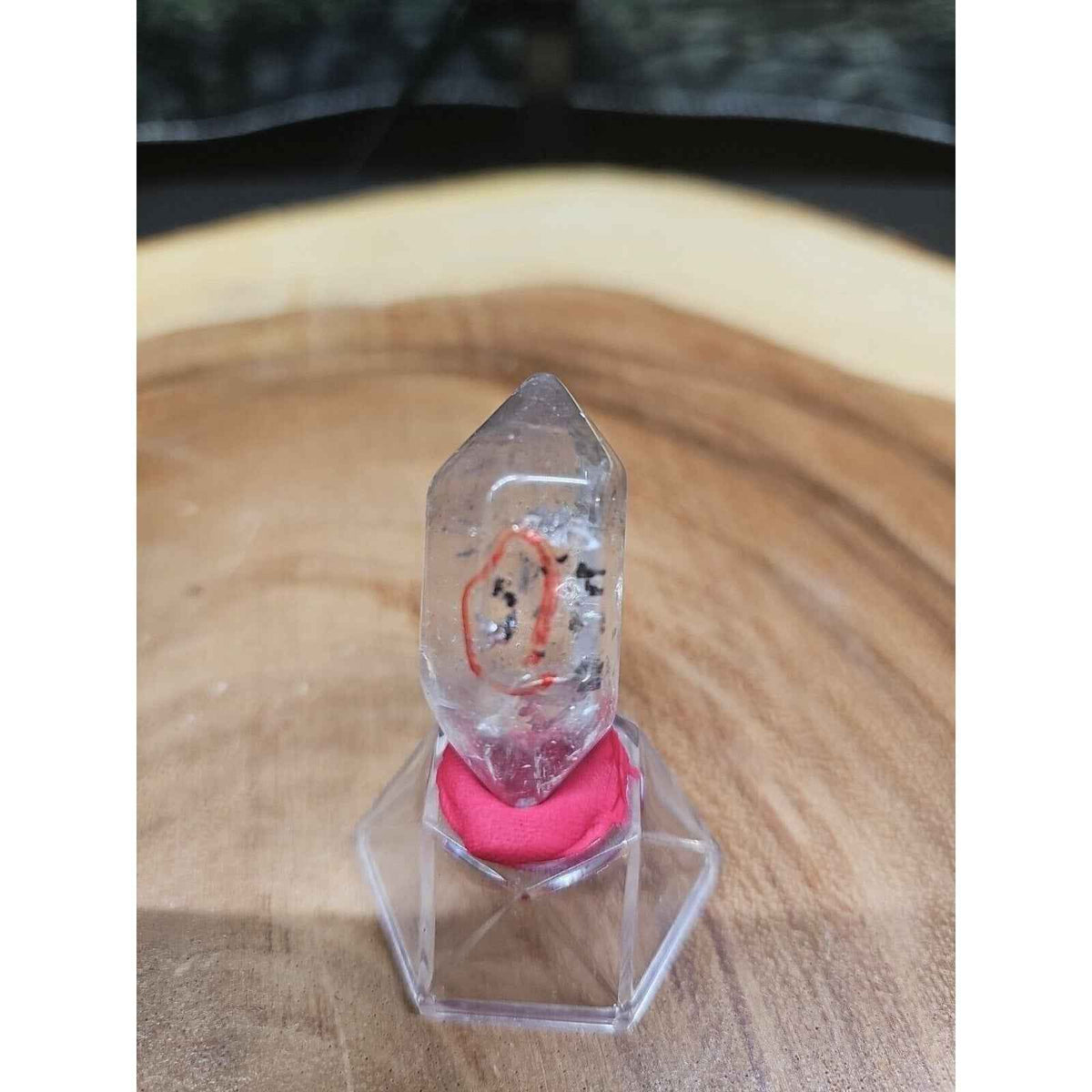 Clear Quartz Crystal Point with Stand