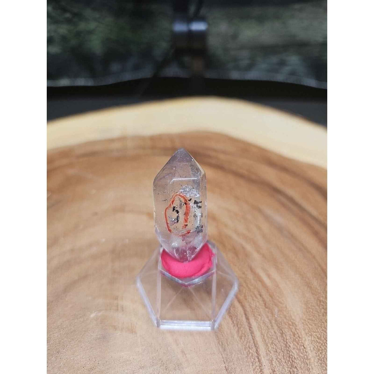 Clear Quartz Crystal Point with Stand
