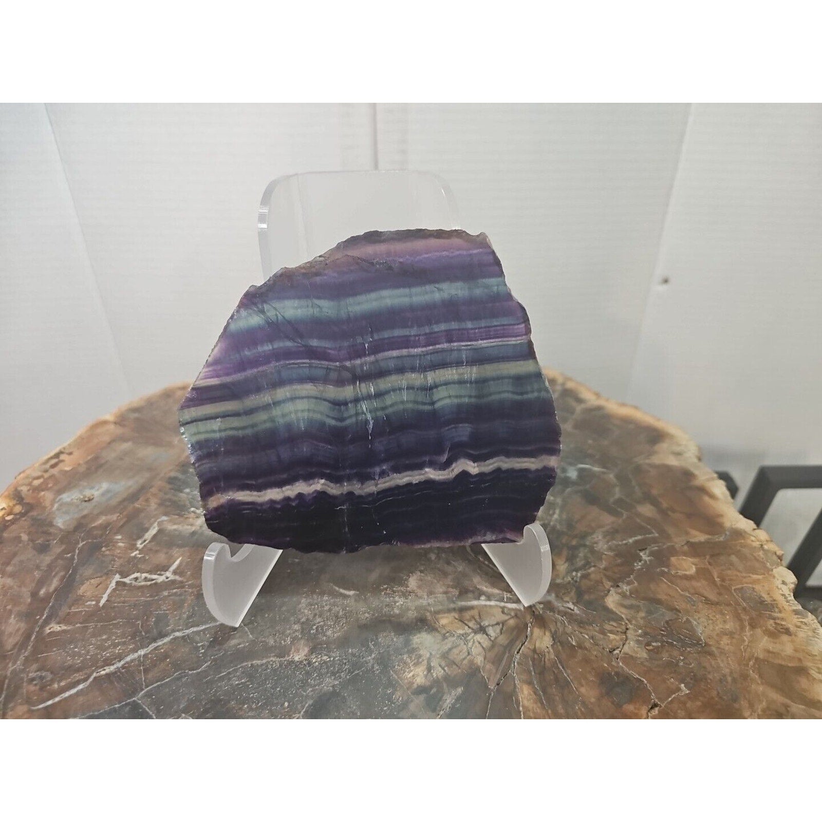 Rainbow Fluorite Crystal Flake Specimen — 380g | Natural Stone from Uruguay