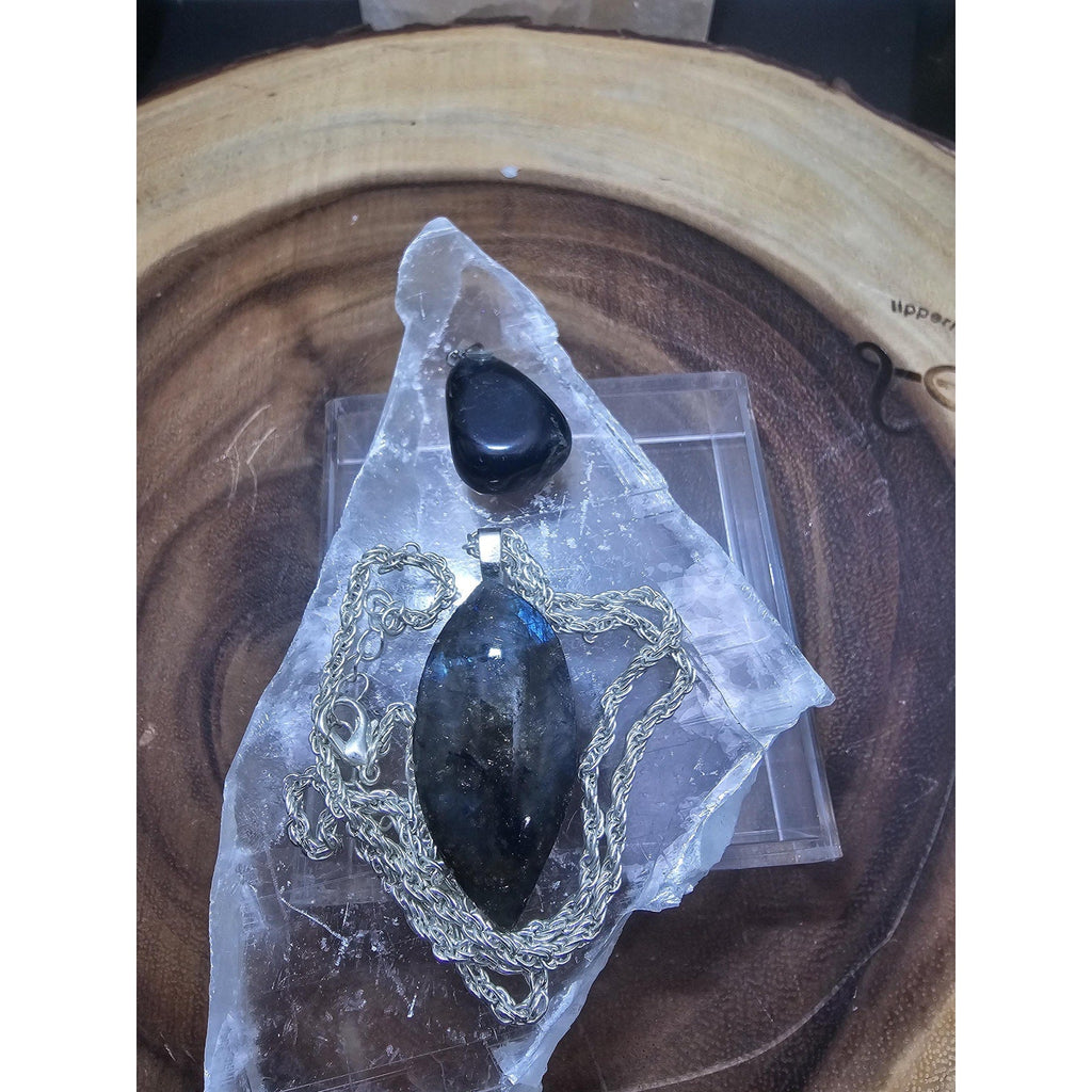 Labradorite & Kababa Jasper Necklace Set