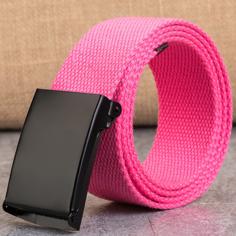 Canvas Snap-Buckle Belt – 21 Colors, 120cm