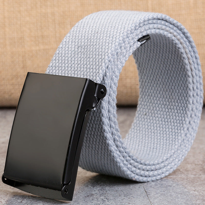 Canvas Snap-Buckle Belt – 21 Colors, 120cm