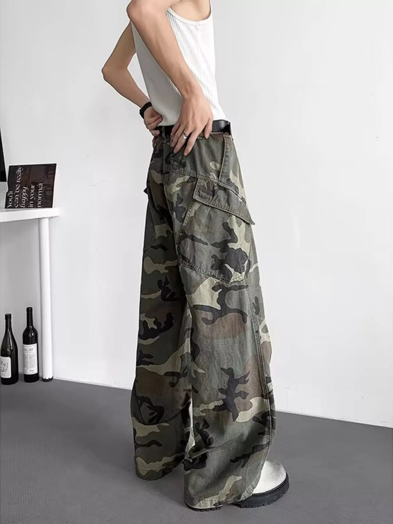 Men's Loose Fit Camouflage Cargo Pants