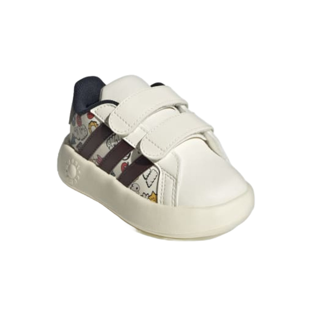 adidas Kids Grand Court 2.0 CF I Sneaker - White / Multicolor Doodle Print (JR5152)
