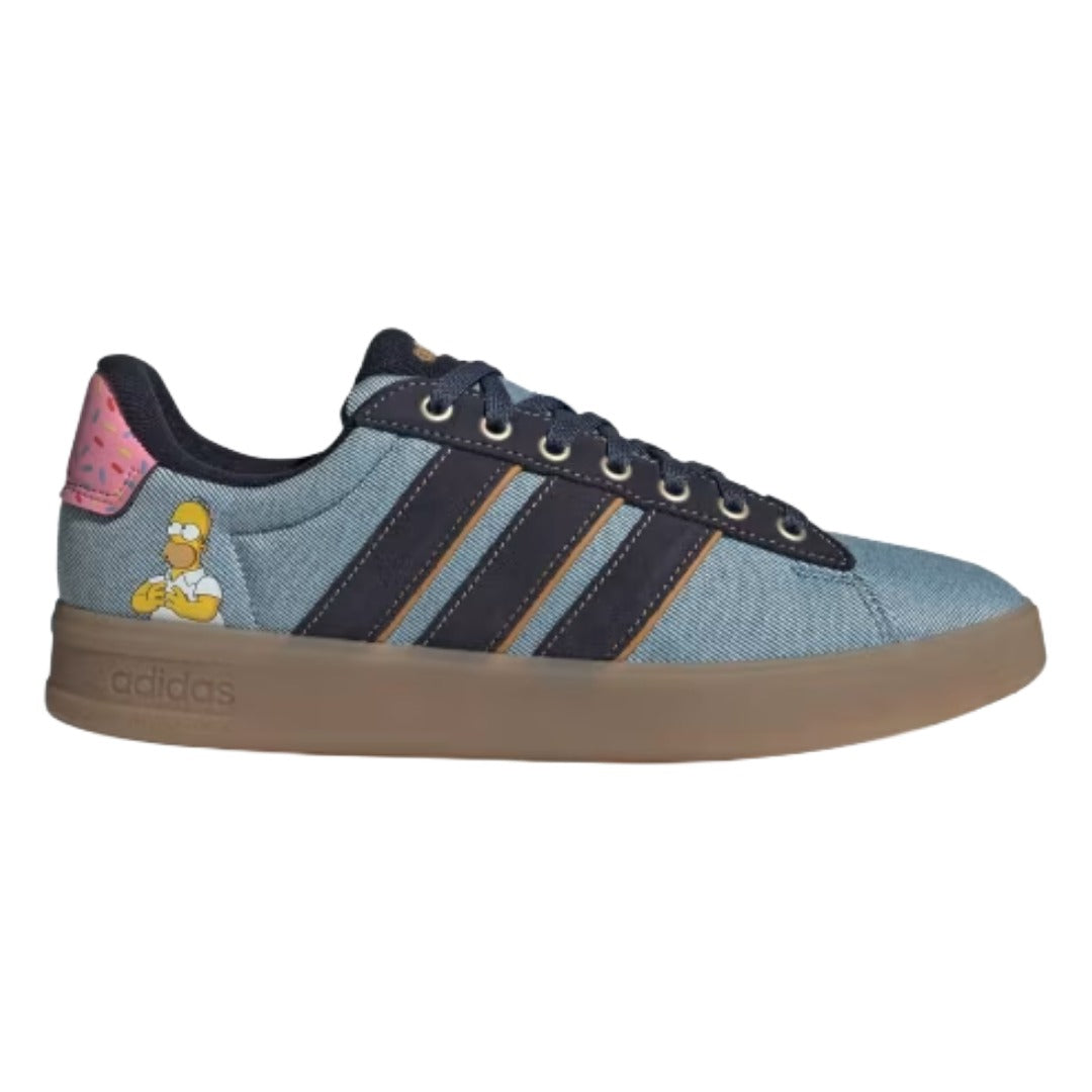 adidas x The Simpsons Men's Grand Court 3.0 Sneaker - Homer / Donut (KK3539)