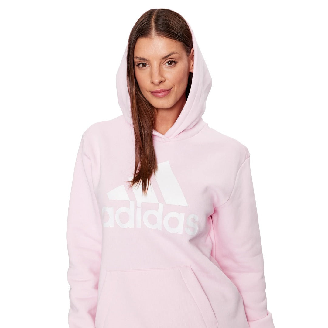 adidas Women's Big Logo Oversized Hoodie - Clear Pink (IM0258)