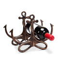 Anchor Wine Bottle Holder | Cast Iron | 10" x 8.5" | Nautical Home Decor