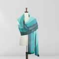 Aquamarine Alpaca Wool Shawl