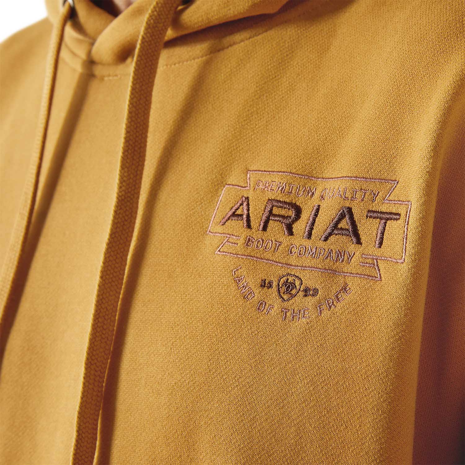 Ariat Men's Pullover Hoodie – Cotton Fleece Sweatshirt