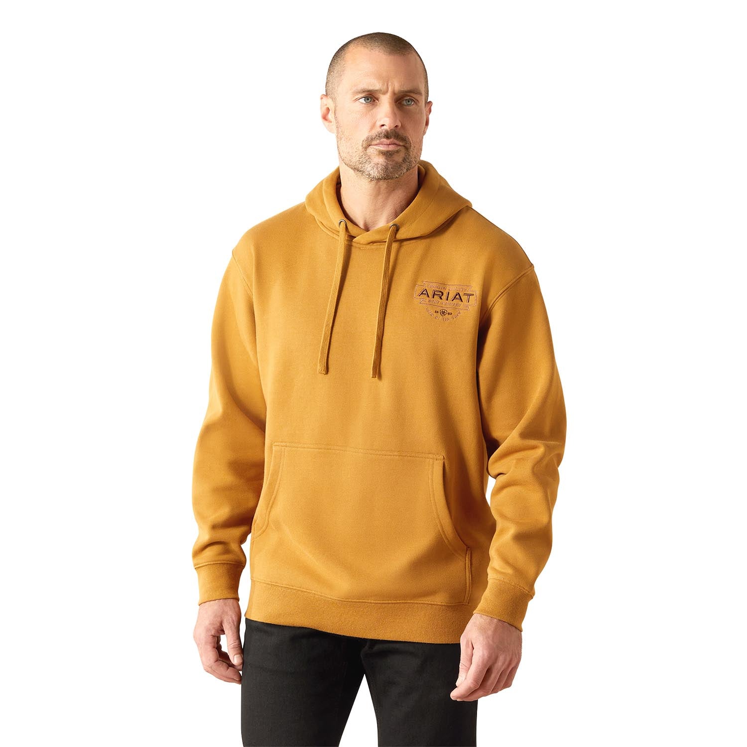 Ariat Men's Pullover Hoodie – Cotton Fleece Sweatshirt