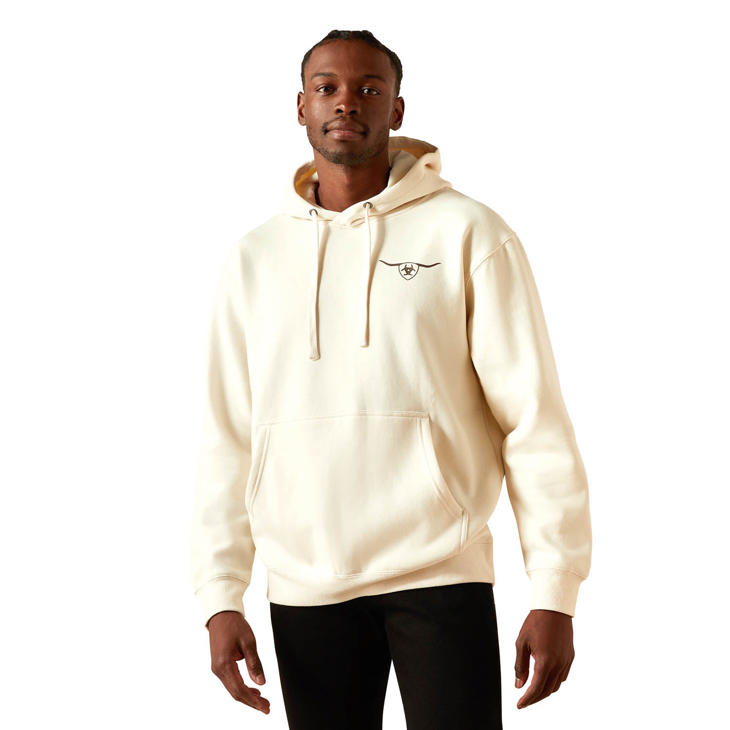 Ariat Men's Pullover Hoodie – Cotton Fleece Sweatshirt