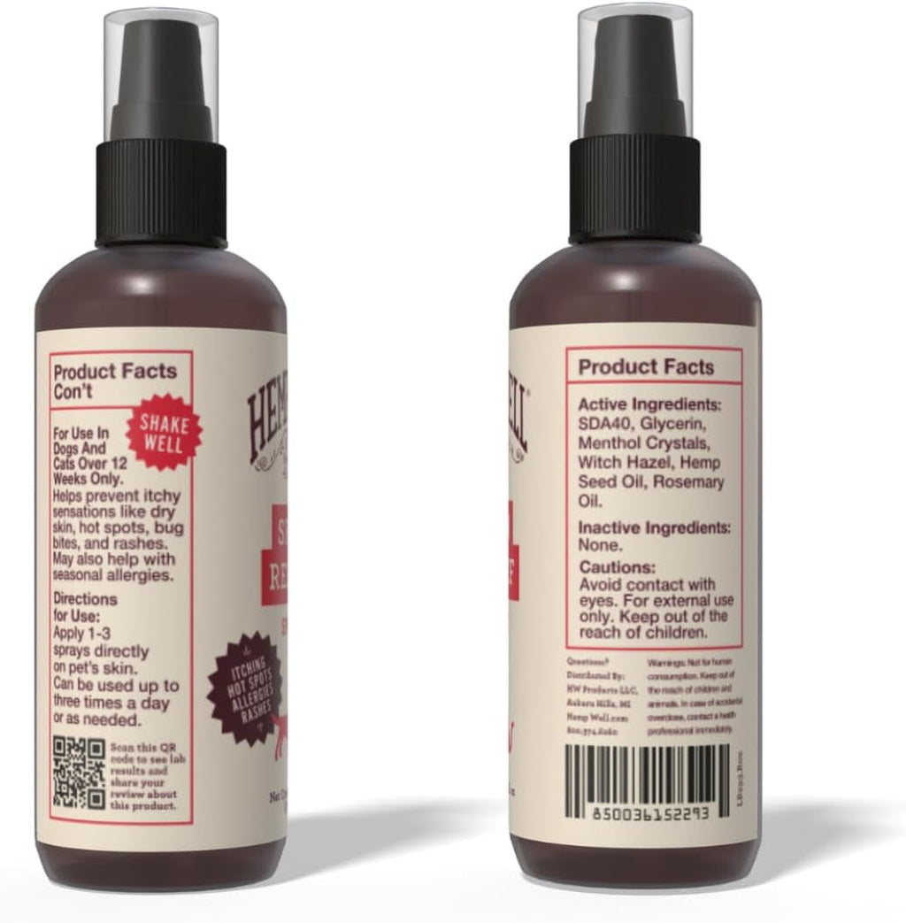 Two bottles of Hempz skin care product with labels on a white background