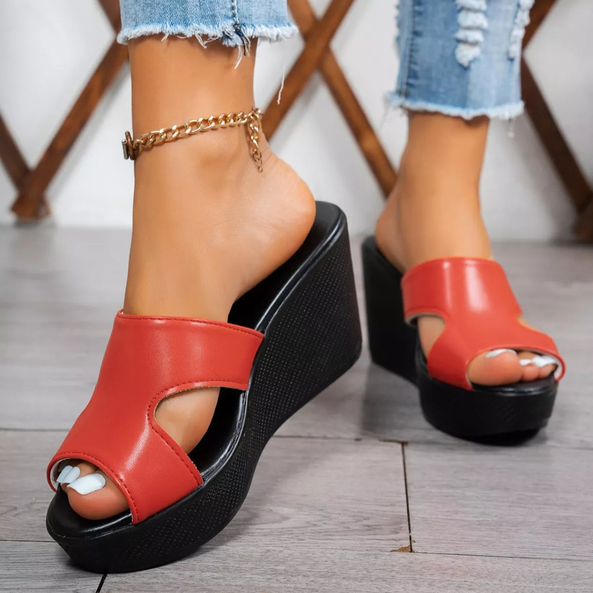 Open Toe Wedge Sandals