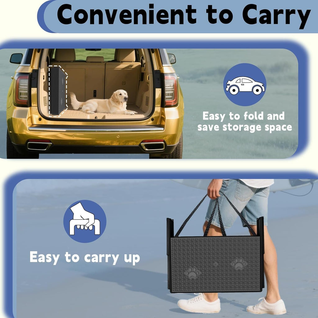 Heavy Duty Dog Car Stairs – Foldable 5-Step Pet Steps for Large Dogs | Up to 220 lbs