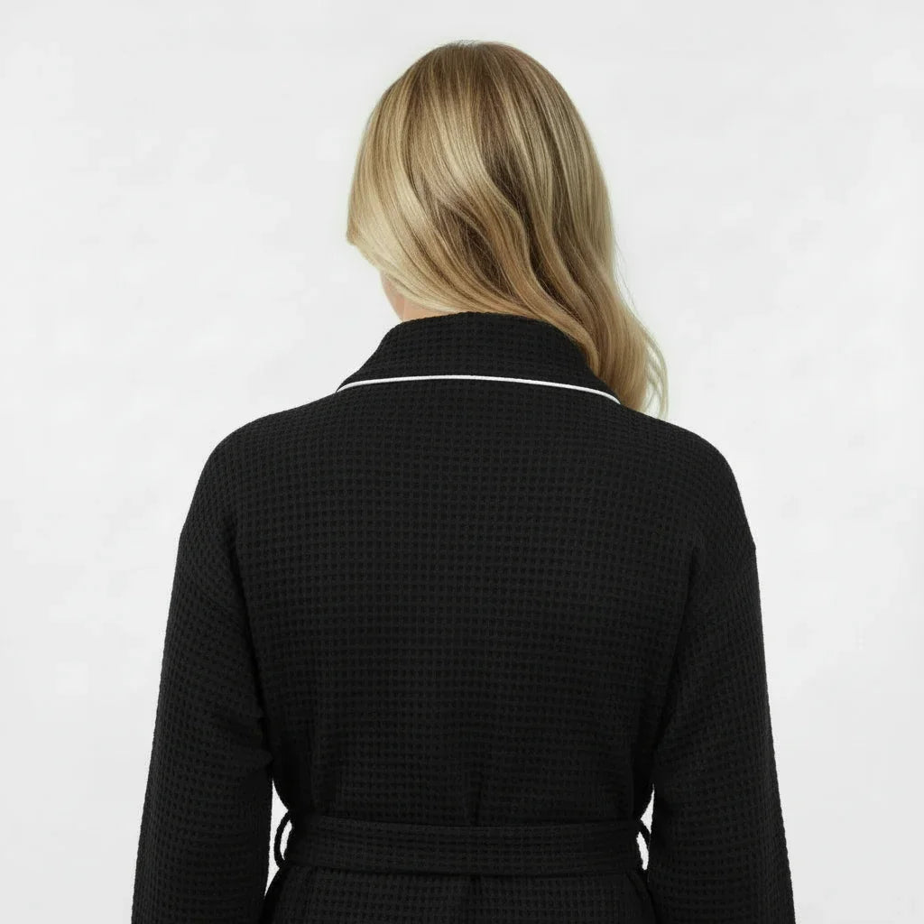 Knee-Length Waffle Robe