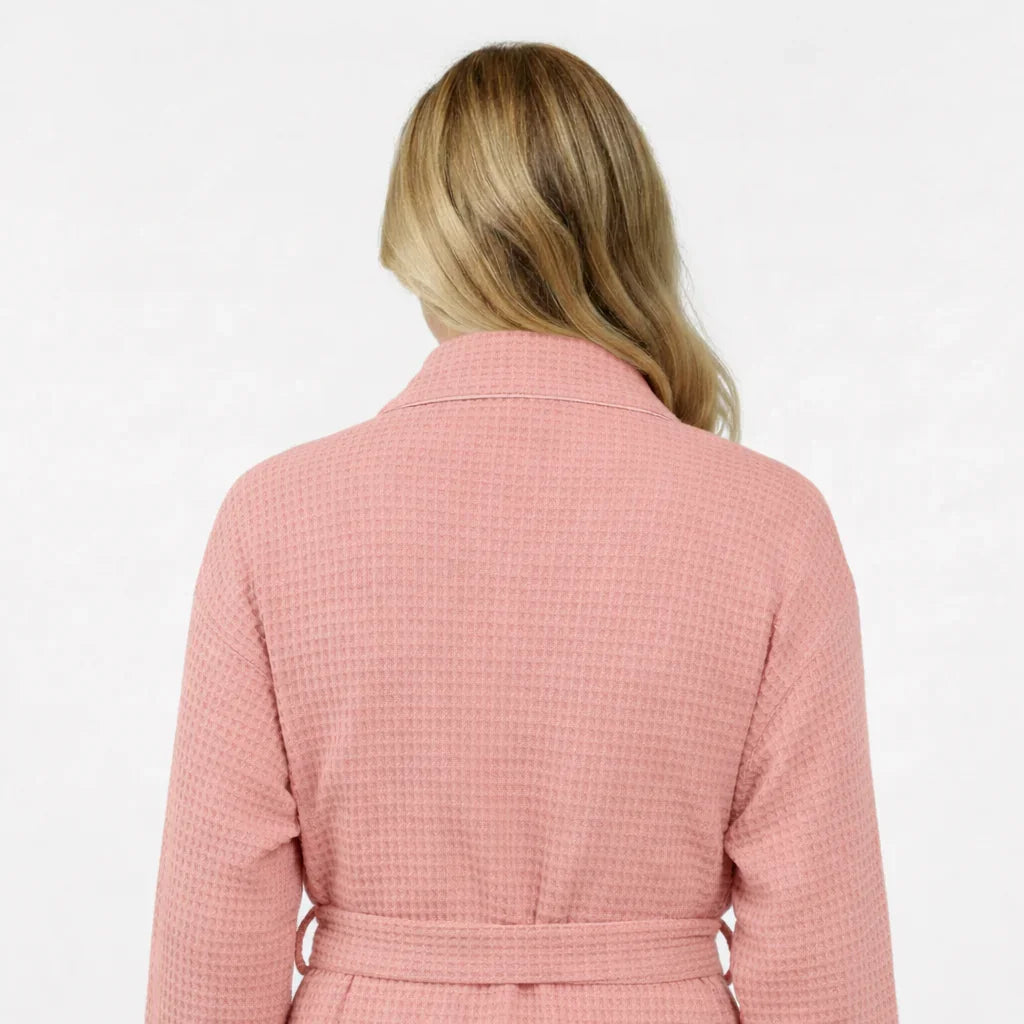 Knee-Length Waffle Robe