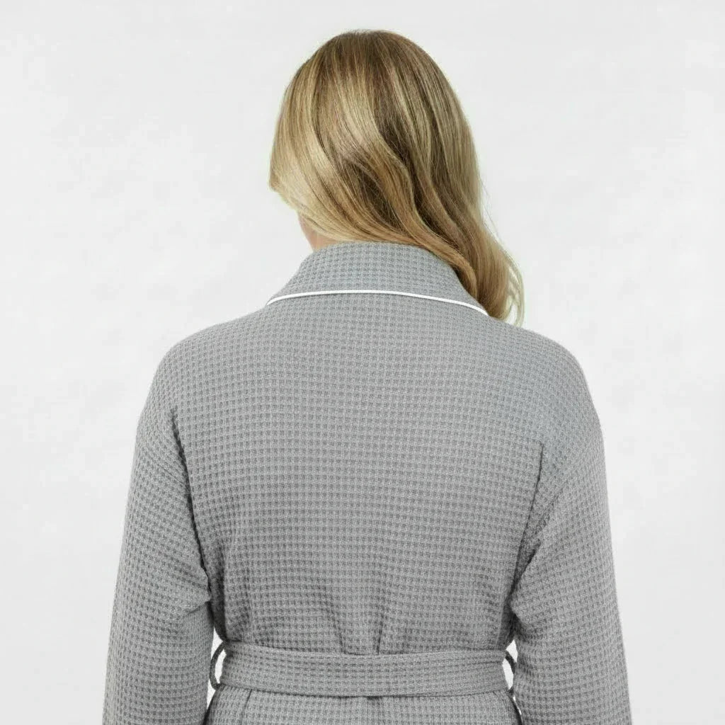Knee-Length Waffle Robe