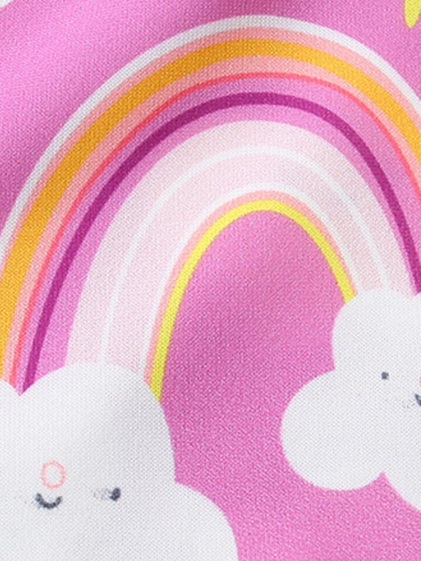 Kids' Rainbow Cloud Print Tee and Shorts Set