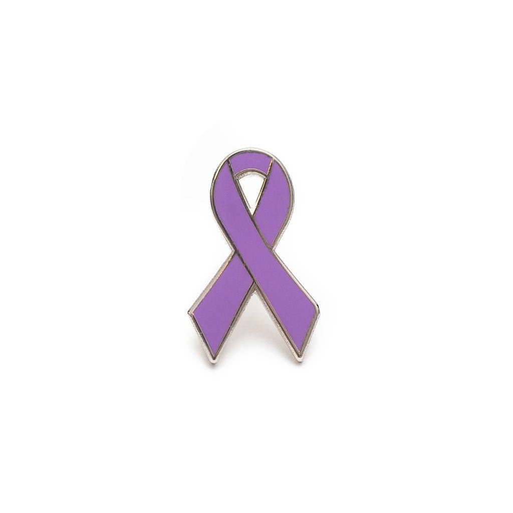 Lavender Mental Health Awareness Enamel Pin – Ribbon Lapel Badge