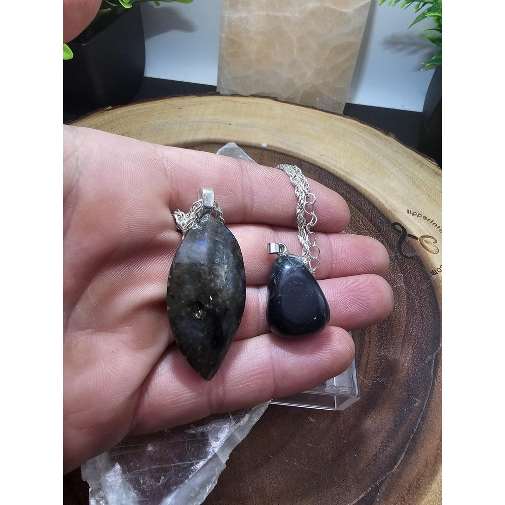 Labradorite & Kababa Jasper Necklace Set