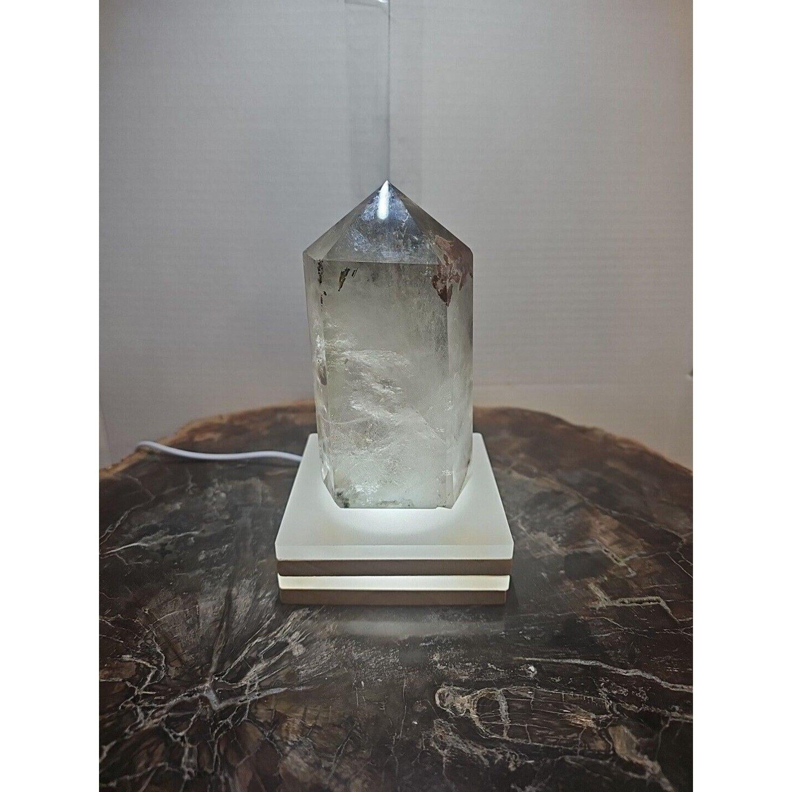 Green Ghost Phantom Quartz Obelisk — 1.73 lb | Natural Crystal Tower from Madagascar