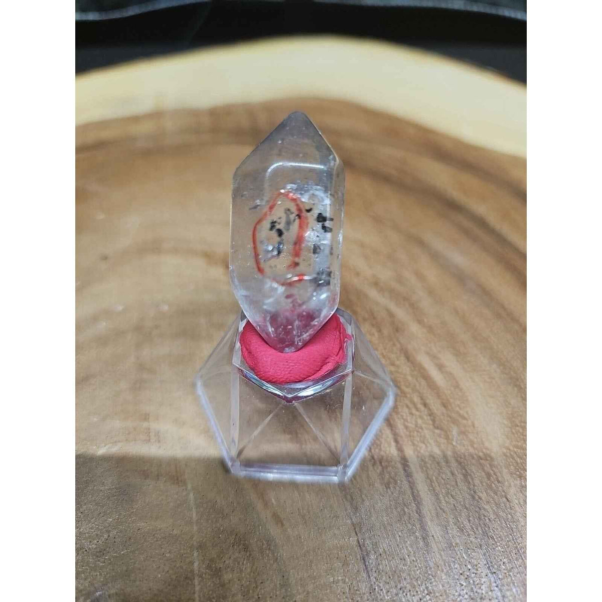 Clear Quartz Crystal Point with Stand