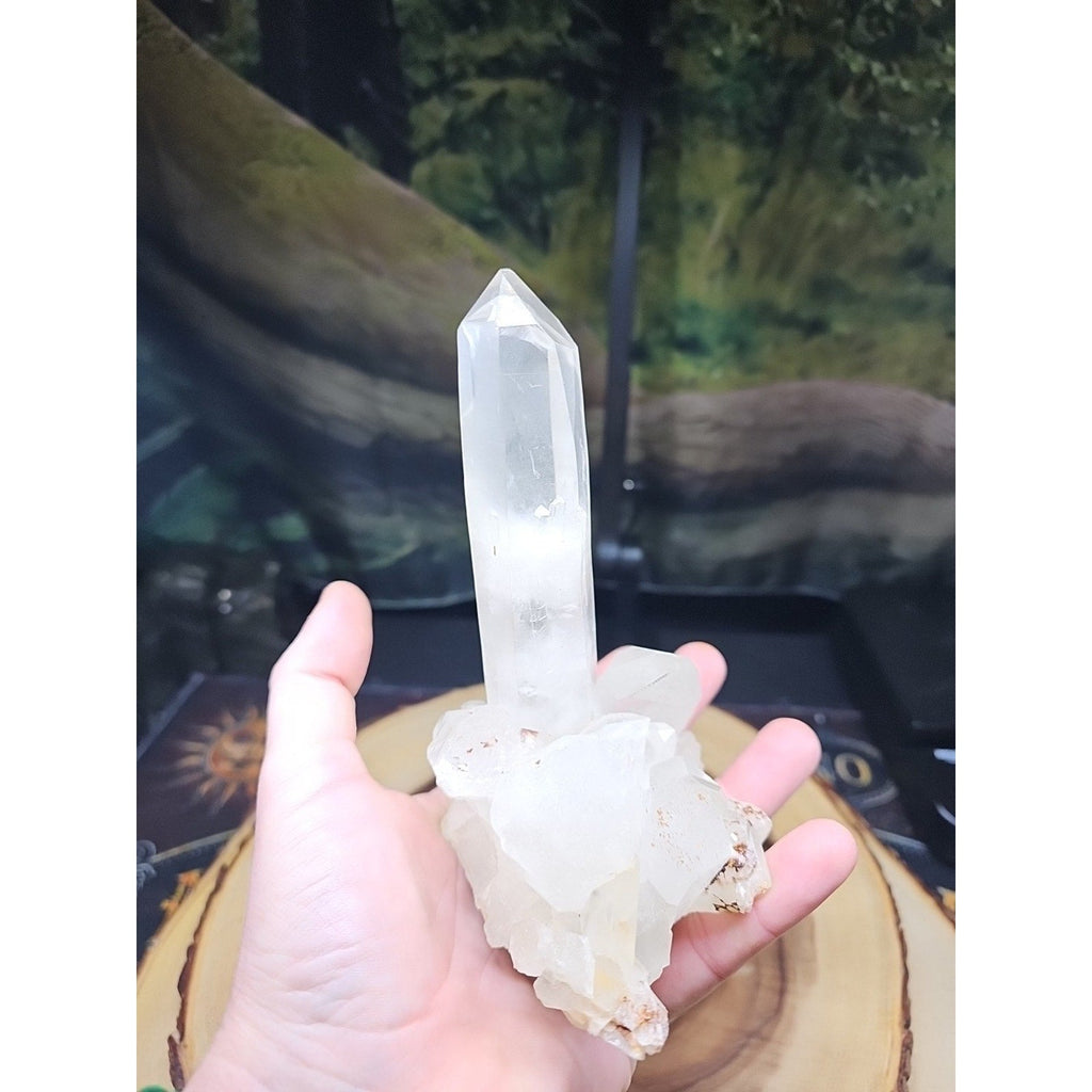 Clear White Quartz Crystal Cluster