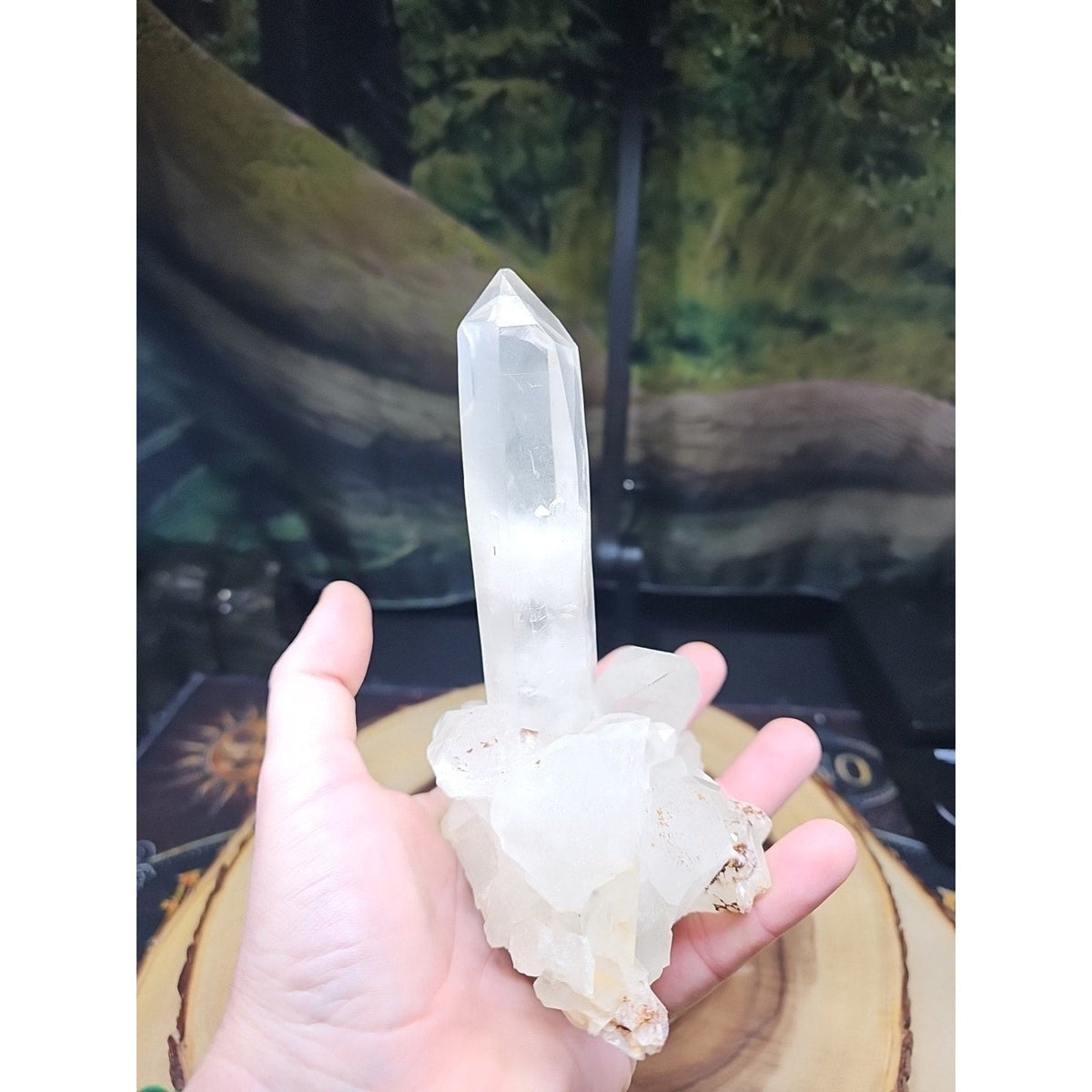 Clear White Quartz Crystal Cluster