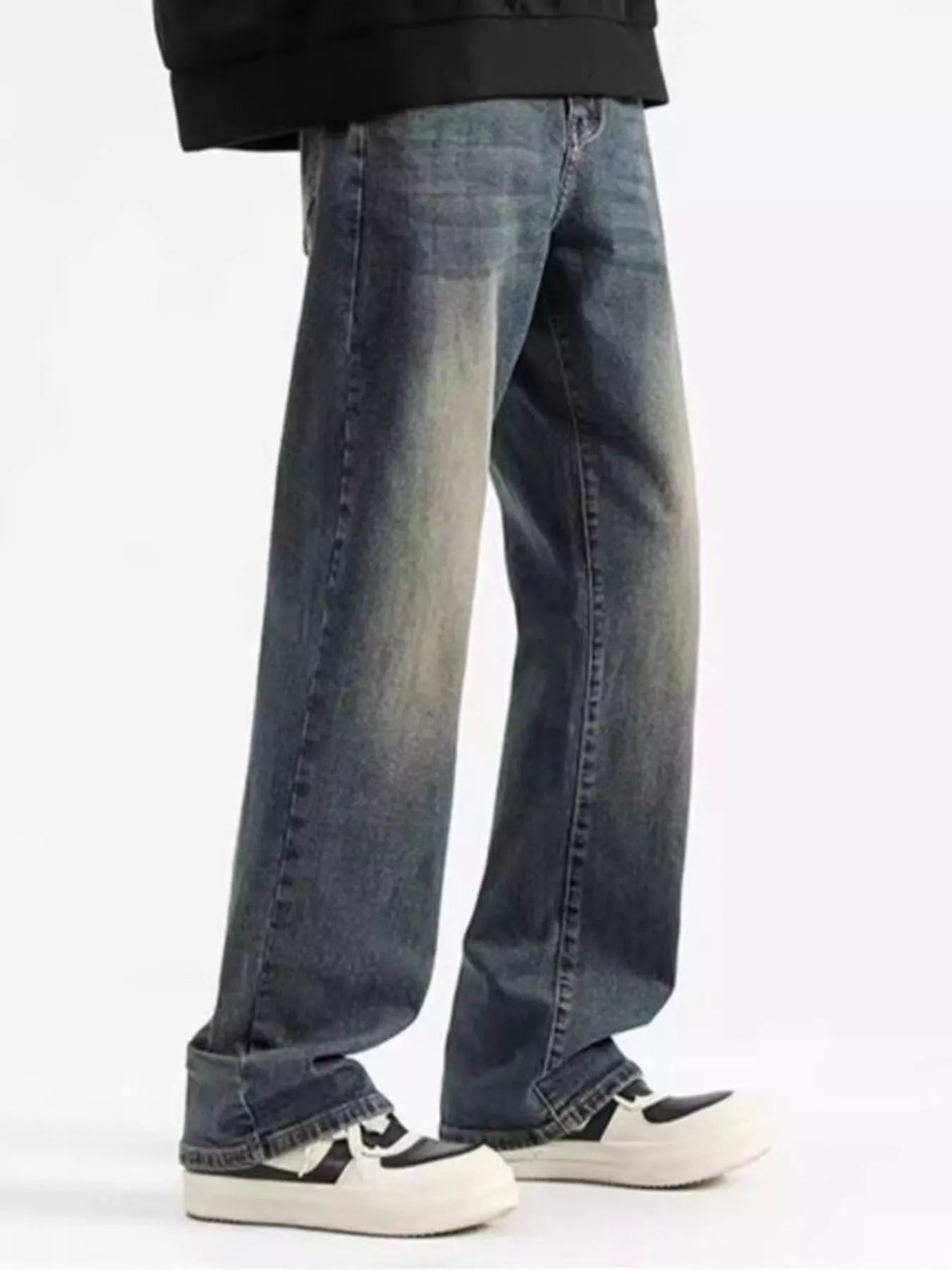 Men's Vintage Wash Loose Fit Jeans
