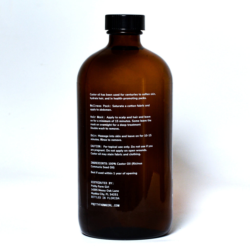 Organic Castor Oil – Cold Pressed, Hexane-Free | Hair, Skin & Lash Growth