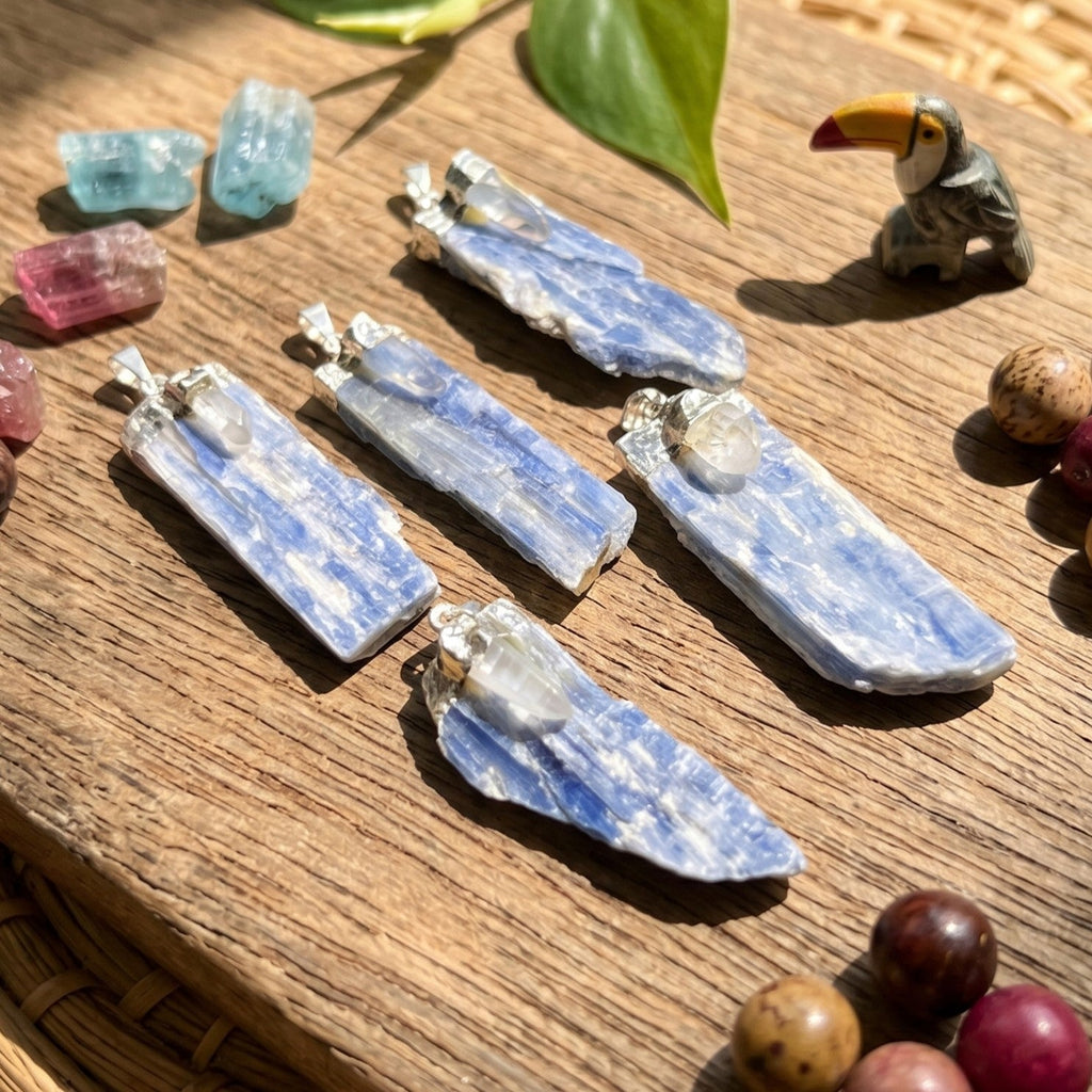 Blue Kyanite & Quartz Pendant