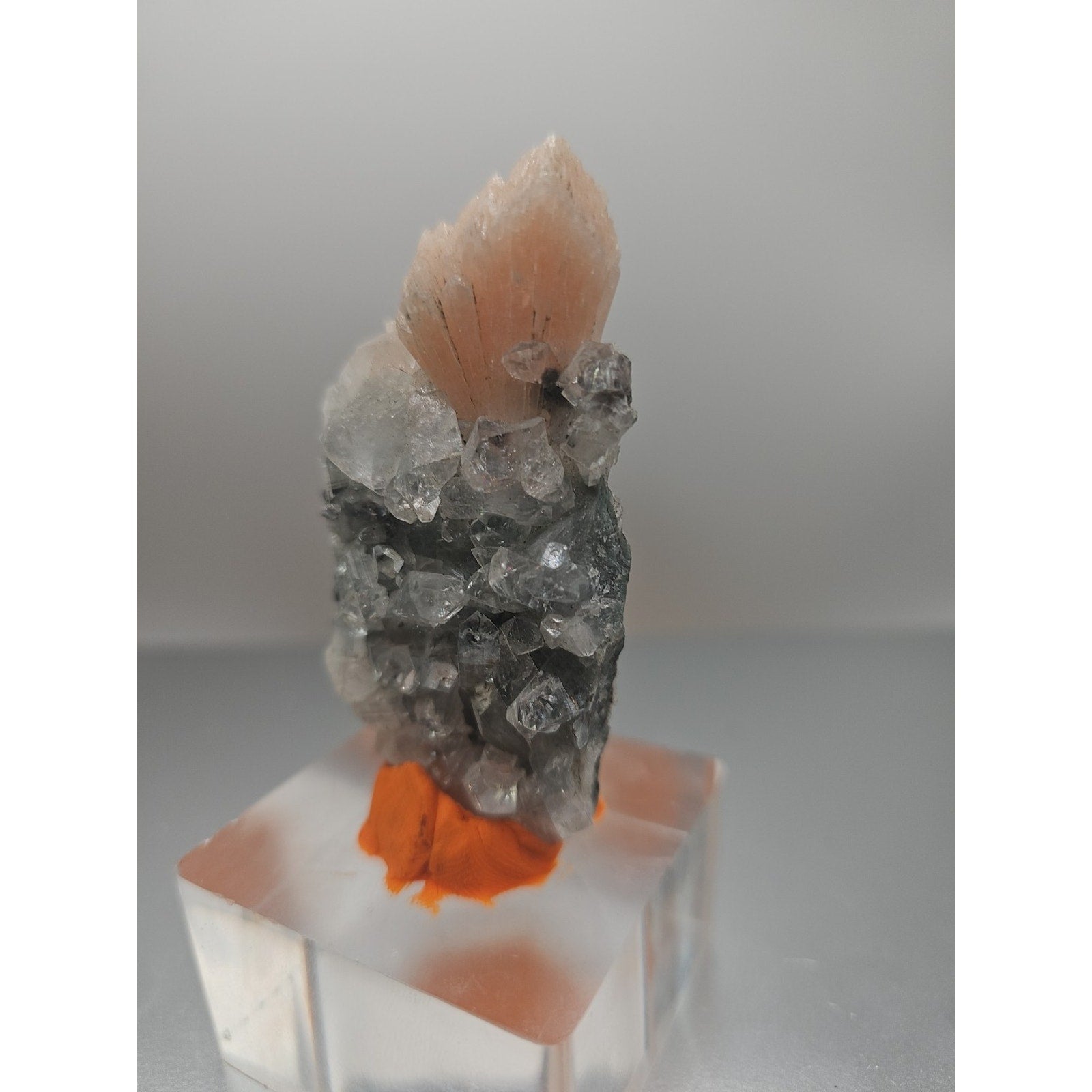 Apophyllite with Pink Stilbite Crystal Specimen — 51g | Natural Cluster from Madagascar
