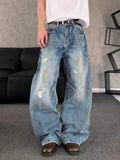 Distressed Wide Leg Jeans