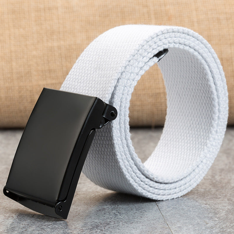 Canvas Snap-Buckle Belt – 21 Colors, 120cm