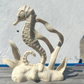 White Ceramic Seahorse Statue