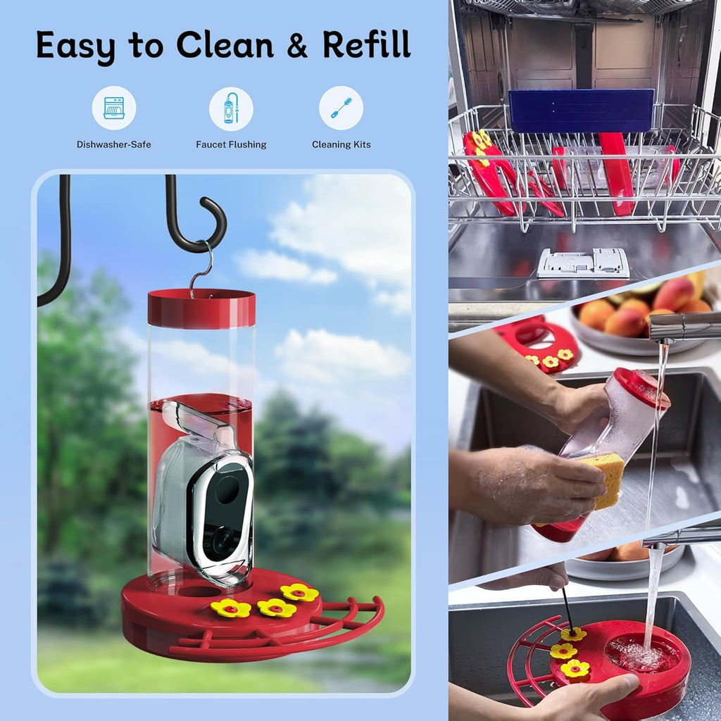Solar-Powered Smart Hummingbird Feeder with WiFi Camera