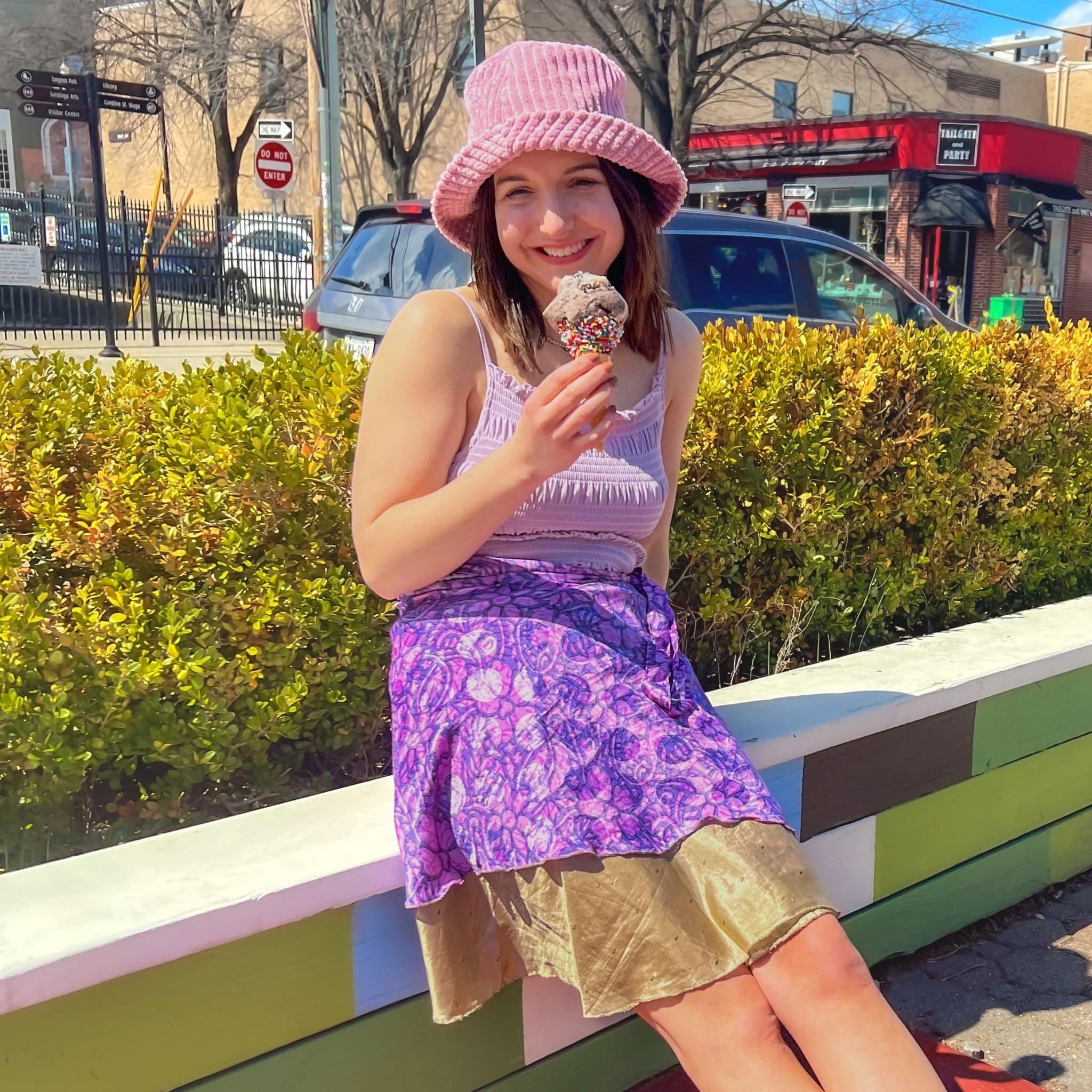 Knee-Length Mini Sari Wrap Skirts