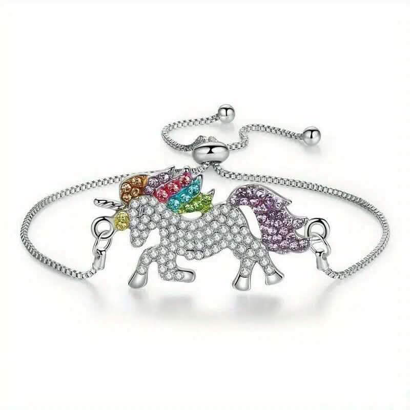 Unicorn Jewelry Set – Earrings, Necklace, Ring & Bracelet | Silver & Gold | 4-Piece