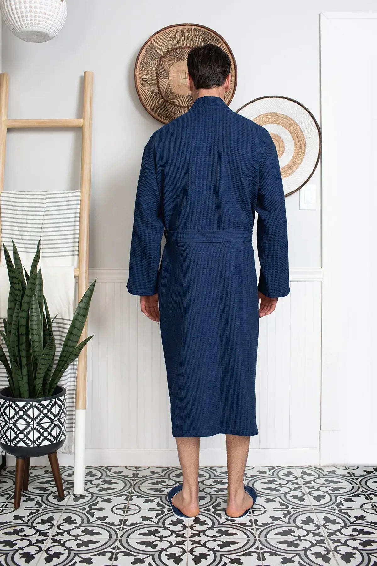 Waffle Spa Robe – Lightweight Quick-Dry Kimono Bath Robe