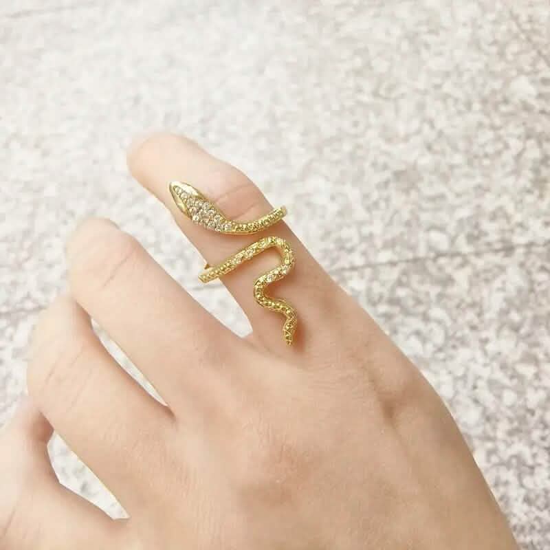 Cubic Zirconia Snake Ring