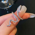 Cubic Zirconia Snake Ring